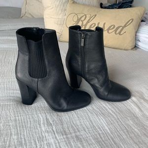 🔥 KENNETH COLE BLACK LEATHER TALL ANKLE BOOTS